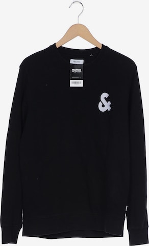 JACK & JONES Sweatshirt & Zip-Up Hoodie in L in Black: front