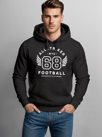 Neverless Sweatshirt 'Football NYC' in Black