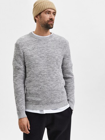 SELECTED HOMME Sweater 'Vince' in Grey