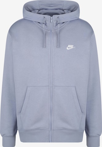 Nike Sportswear Tepláková bunda 'Club Fleece' - Modrá: predná strana