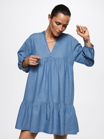 Abito camicia 'Carmen' di MANGO in blu: frontale