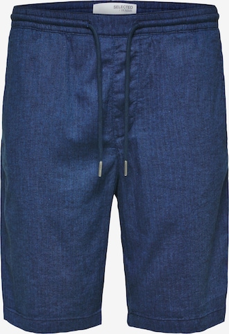 SELECTED HOMME Loose fit Pants 'Luis' in Blue: front