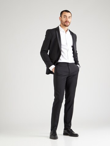 Regular Pantalon à plis 'Hesten' HUGO en noir