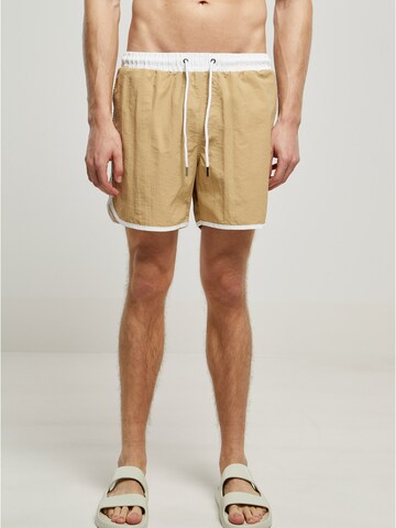 Shorts de bain Urban Classics en beige : devant