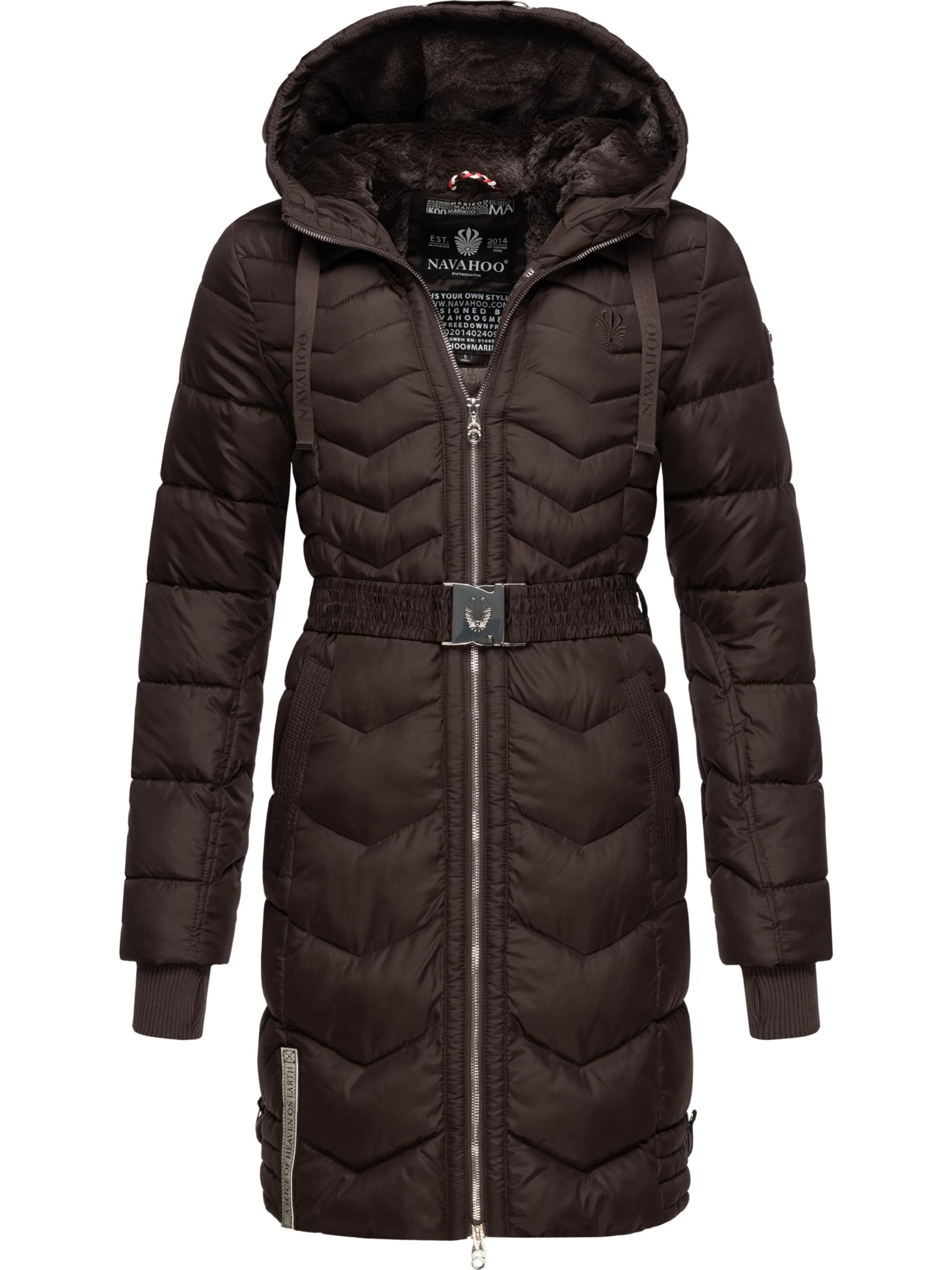 NAVAHOO Vinterfrakke 'Alpenveilchen' i brun