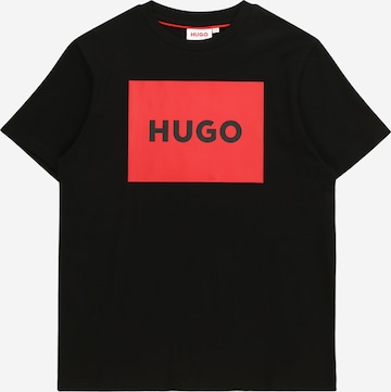 HUGO Red Μπλουζάκι σε μαύρο: μπροστά