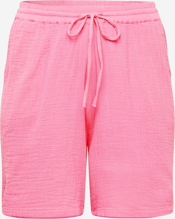 ONLY Carmakoma Loosefit Kalhoty 'THYRA' – pink: přední strana