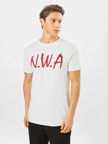 Tricou 'N.W.A' de la Mister Tee pe alb: față