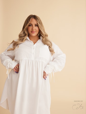 Guido Maria Kretschmer Curvy Collection Dress 'Corin' in White: front