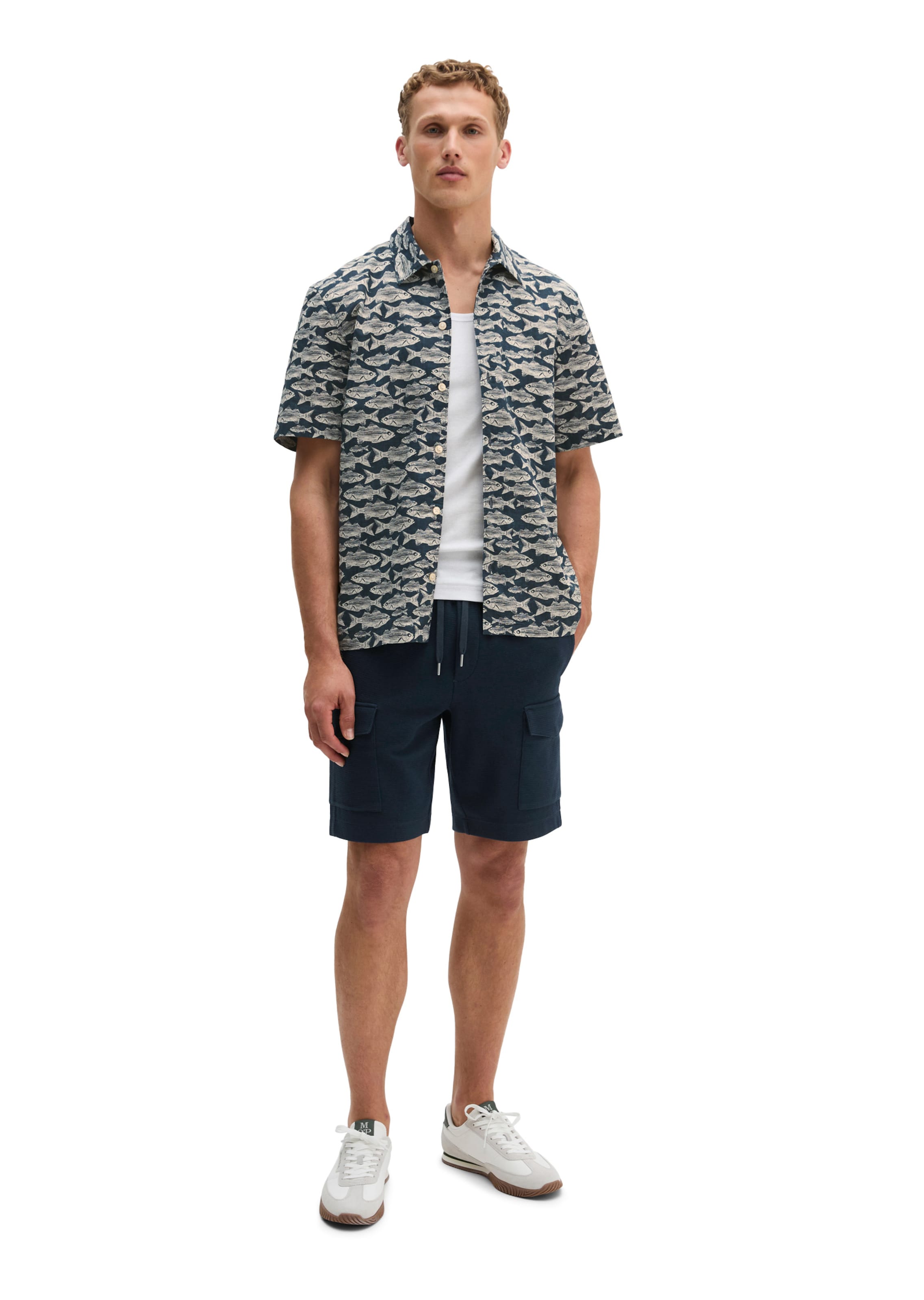 Marc O'Polo Regular fit Overhemd in Blauw