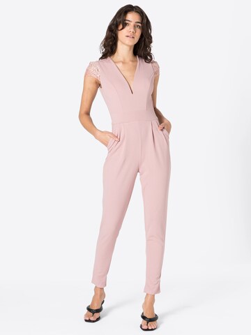 WAL G. Jumpsuit 'TURNER' in Roze: voorkant