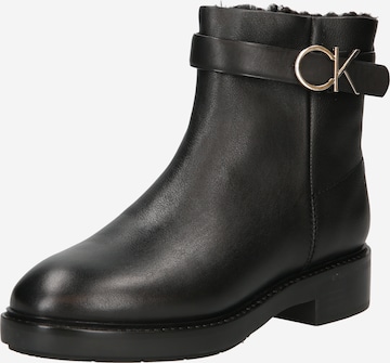 Calvin Klein - Botas pelo tornozelo em preto: frente