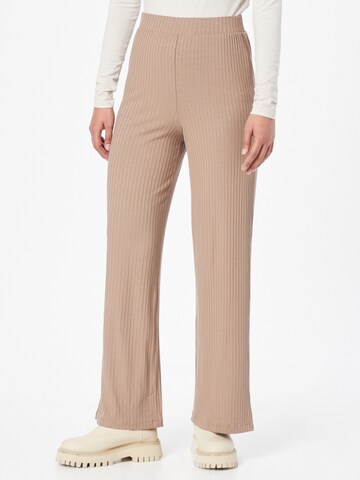 A LOT LESS Wide leg Broek 'Tamlyn' in Beige: voorkant