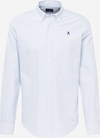 Scalpers Regular fit Button Up Shirt in Blue: front