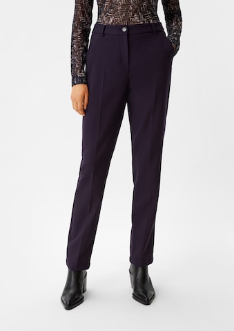 comma casual identity Regular Pantalon in Zwart: voorkant