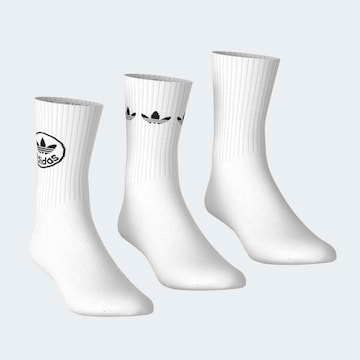 Chaussettes 'TREFOIL' ADIDAS ORIGINALS en blanc