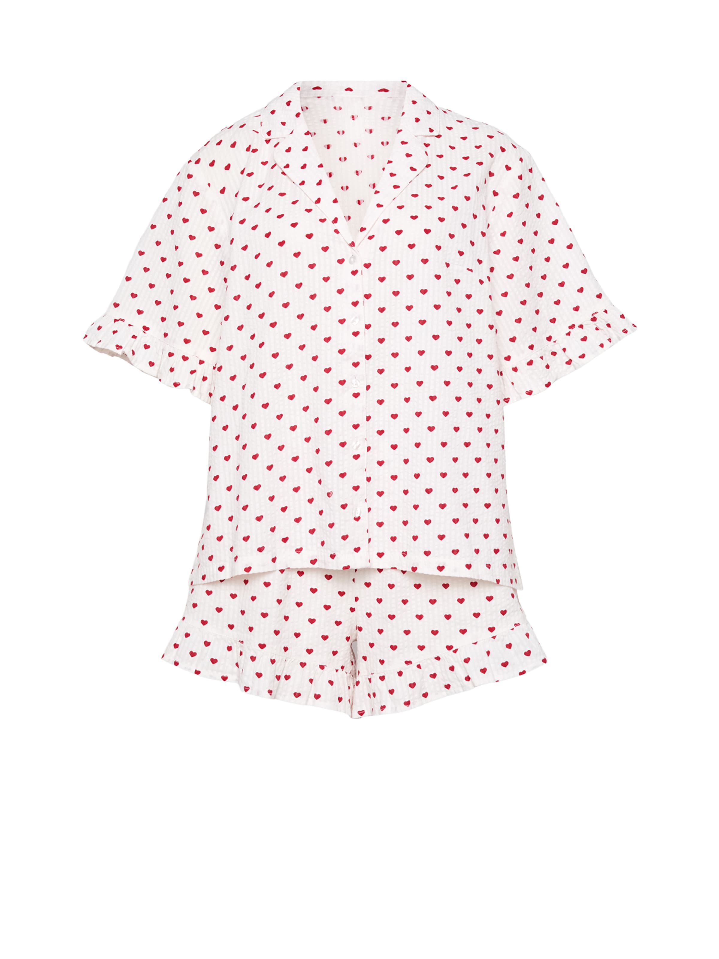 raudona Lindex Pižama su šortais: priekis