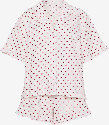 raudona Lindex Pižama su šortais: priekis