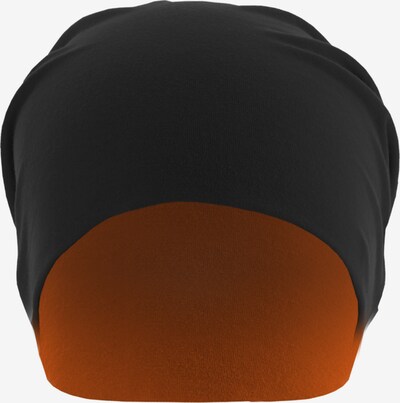 MSTRDS Bonnet 'Beanie' en cognac / noir, Vue avec produit