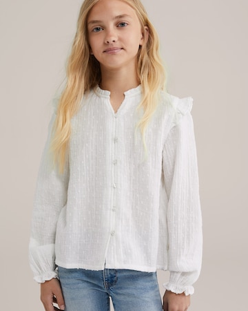 Chemisier WE Fashion en blanc : devant