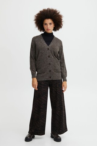 ICHI Knit cardigan 'Marat' in Brown