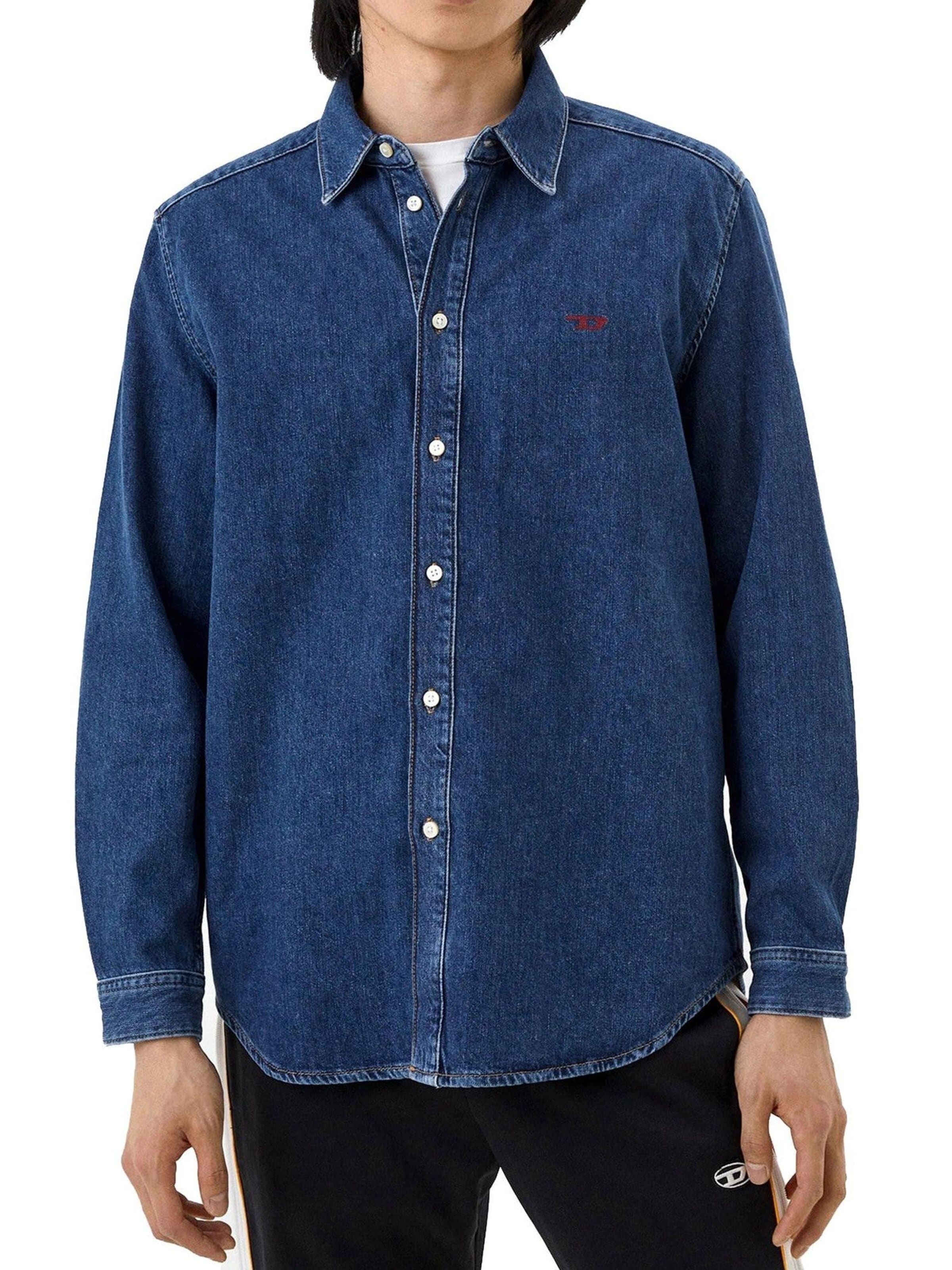Coupe regular Chemise 'D-SIMPLY' DIESEL en bleu : devant