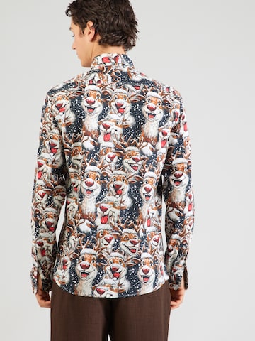 Lindbergh Klasický střih Košile 'Christmas' – černá