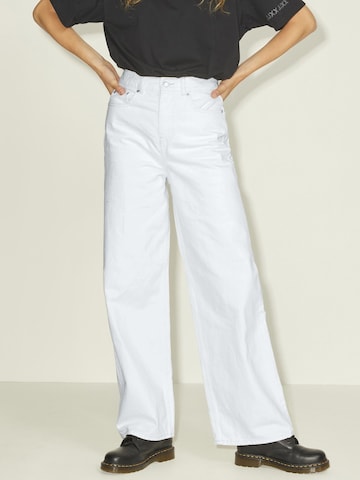 JJXX Wide leg Jeans 'Tokyo' in Wit: voorkant