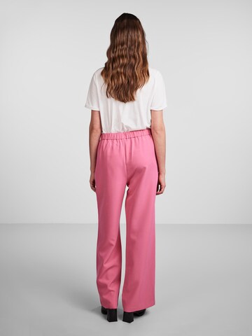 PIECES Wide leg Trousers 'PCBOZZY' in Pink