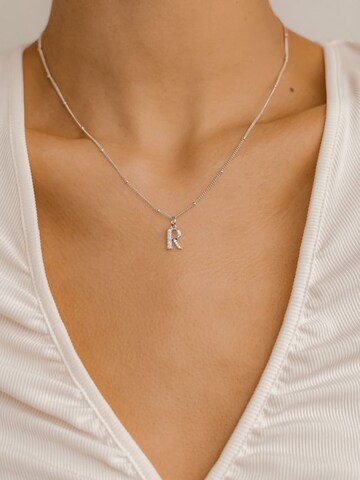 Chaîne 'Letter R' Hey Happiness en argent