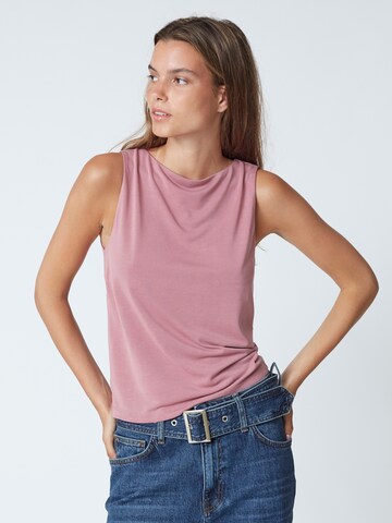 Haut 'Camilla' co'couture en rose : devant