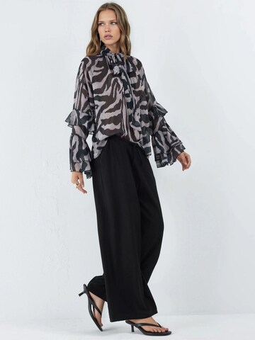 Busem Wide Leg Hose in Schwarz