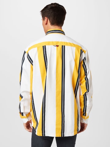 Tommy Jeans Comfort fit Button Up Shirt in Yellow