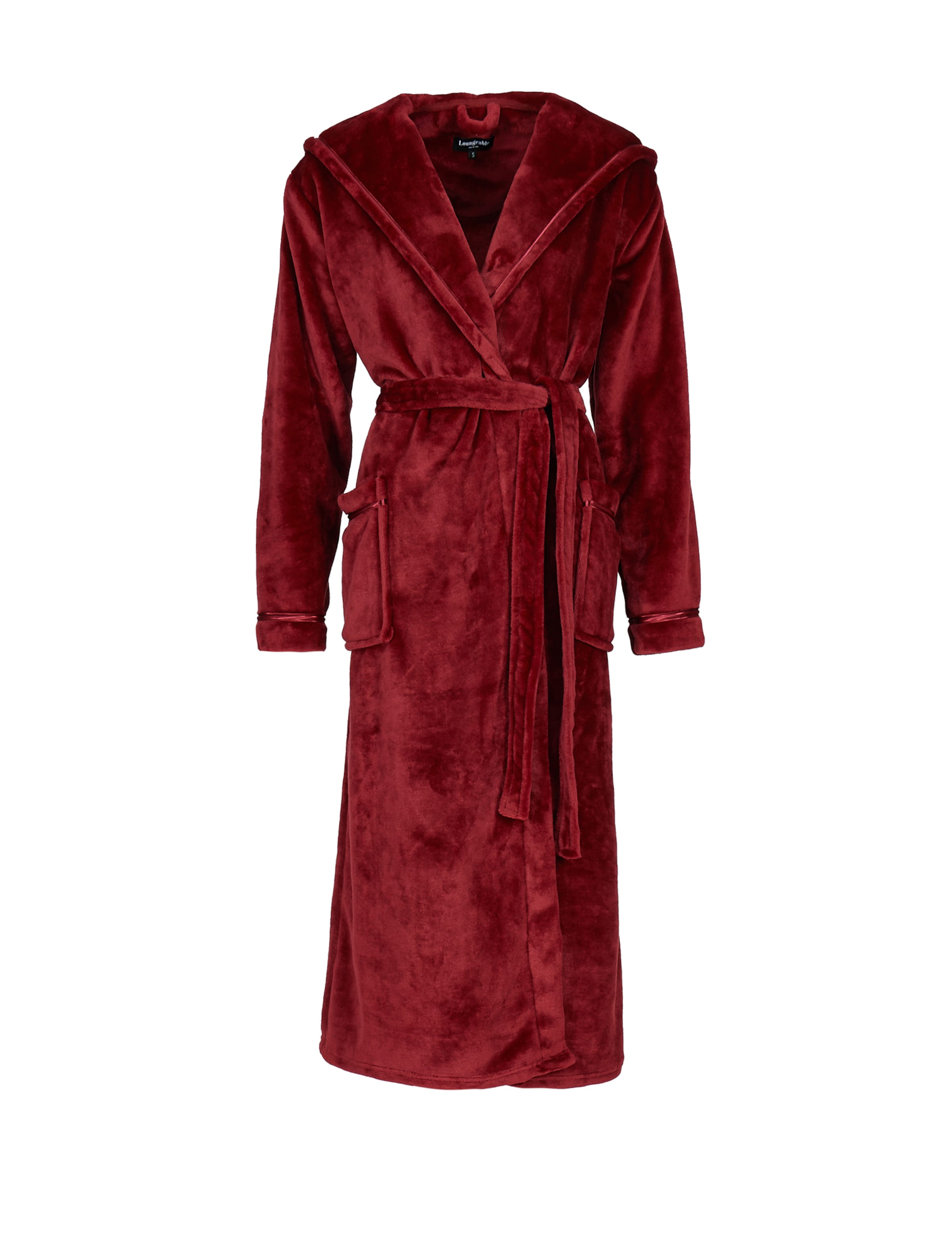 Loungeable Long Bathrobe in Red: front