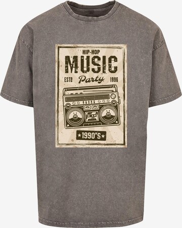 Mister Tee Shirt 'Retro Boom' in Grey: front