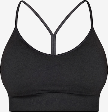 NIKE Спортивный бюстгальтер в Черный: спереди