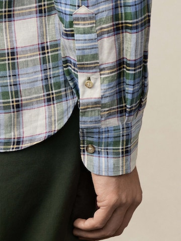 Hackett London Regular Fit Hemd 'Heritage Madras' in Grün