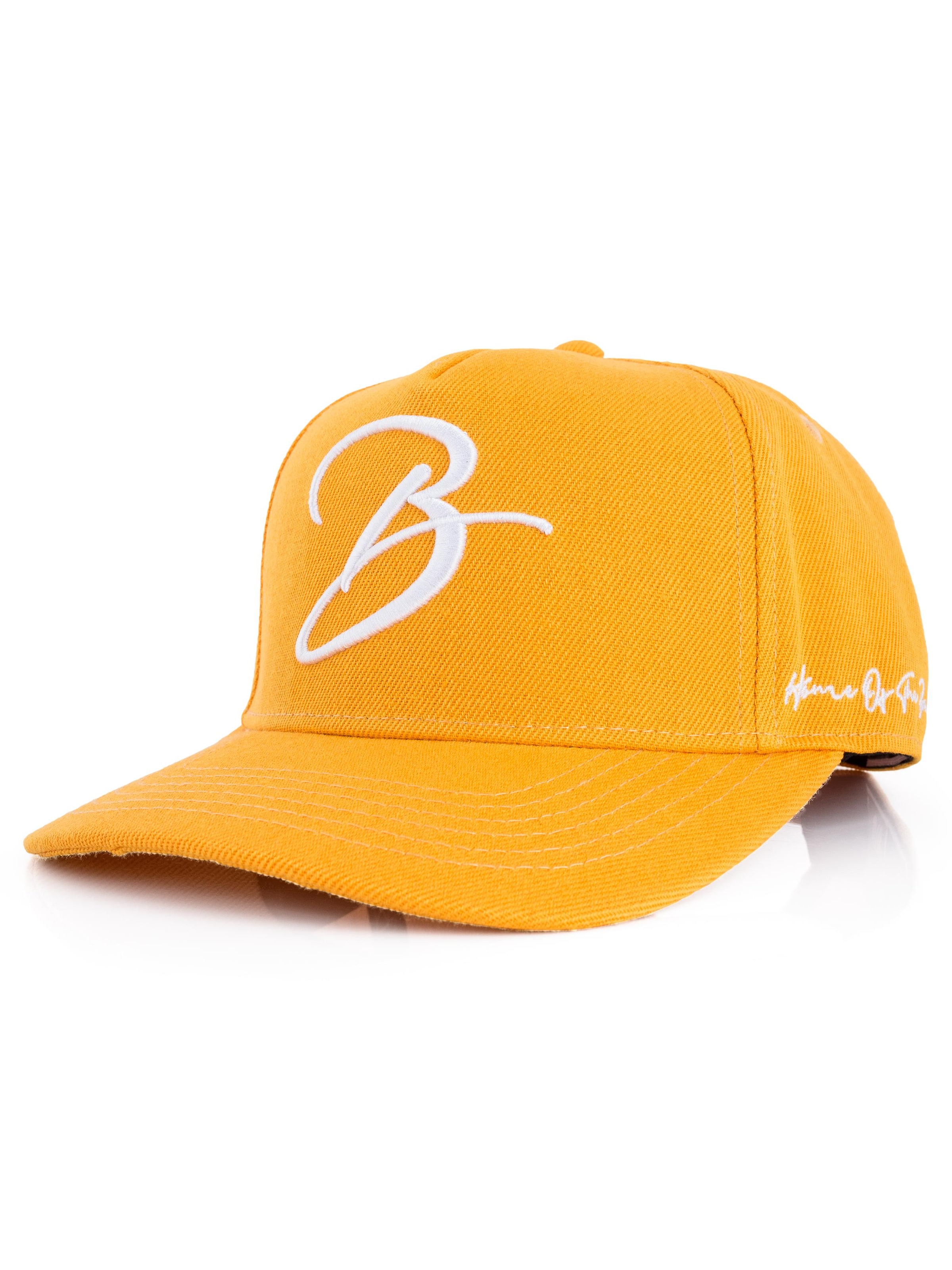 Blackskies Cap 'B Script' in Orange: Vorderseite