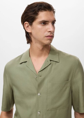 MANGO MAN Regular Fit Hemd 'Luca' in Grün