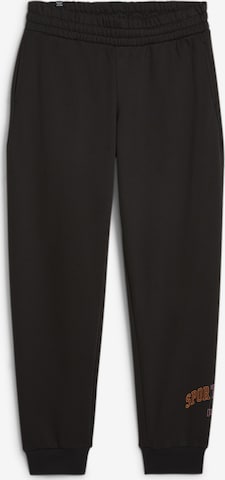 PUMA Tapered Urheiluhousut 'Ess+' värissä musta: etupuoli