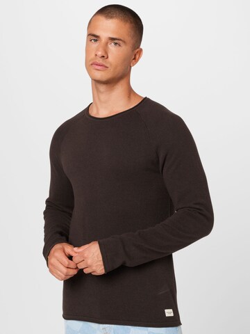 JACK & JONES Regular fit Sweater 'Hill' in Brown: front