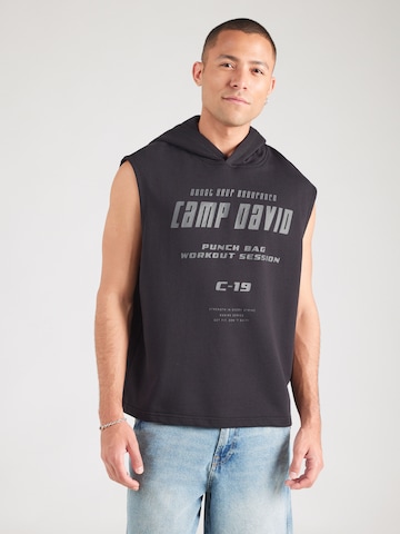 CAMP DAVID Μπλούζα φούτερ σε μαύρο: μπροστά