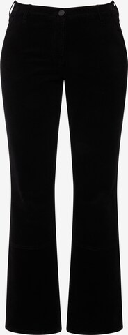 Ulla Popken Regular Pants in Black: front