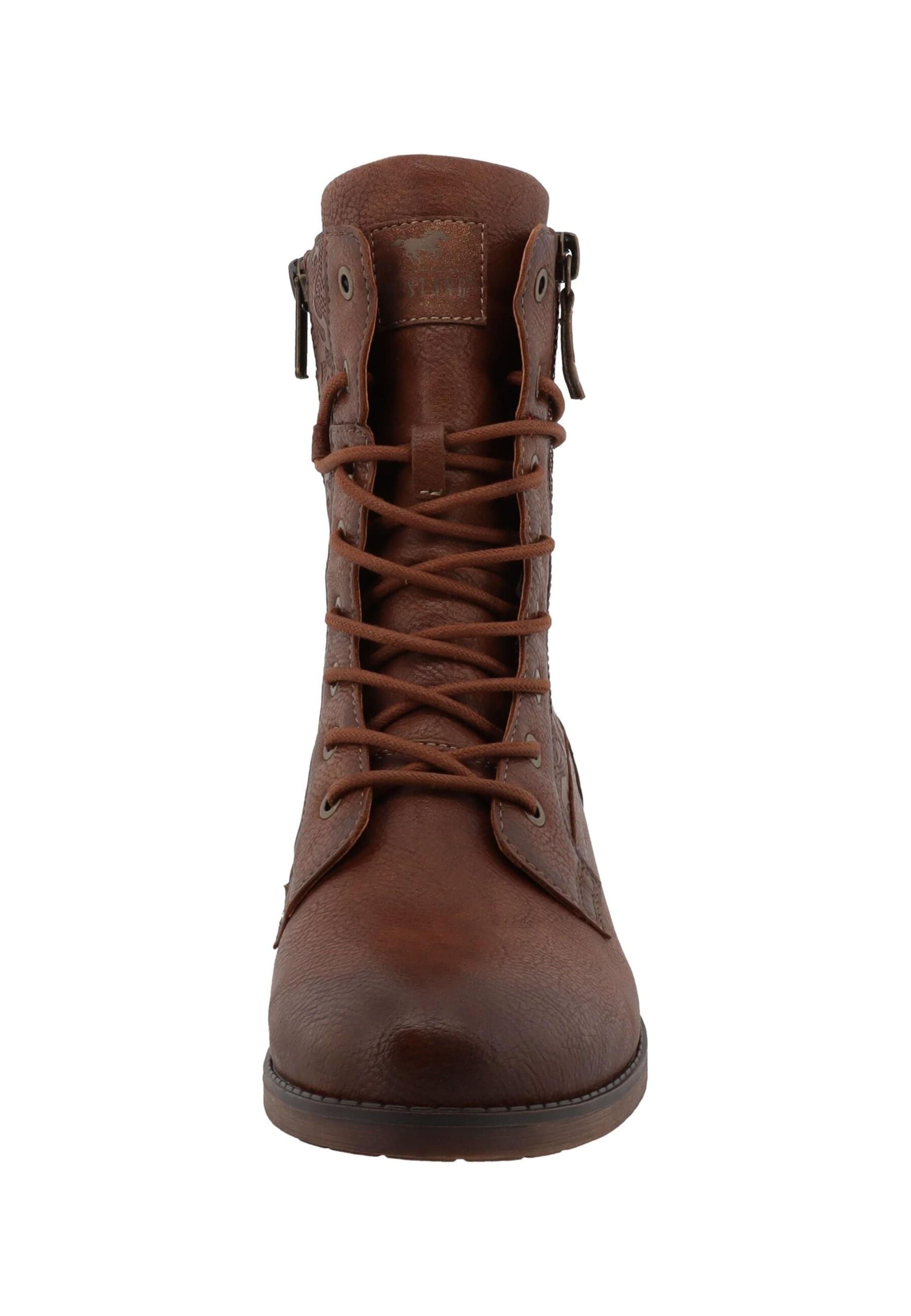 MUSTANG Schnürstiefelette in Rot