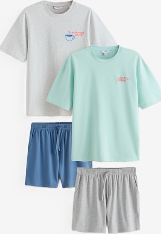 Next Къса пижама в сиво: отпред