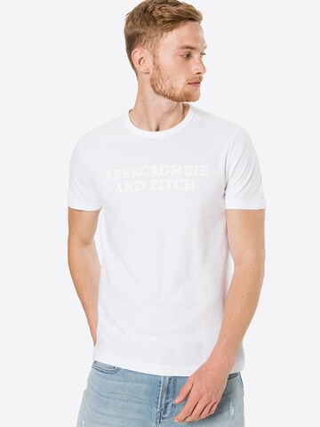 T-Shirt Abercrombie & Fitch en blanc : devant