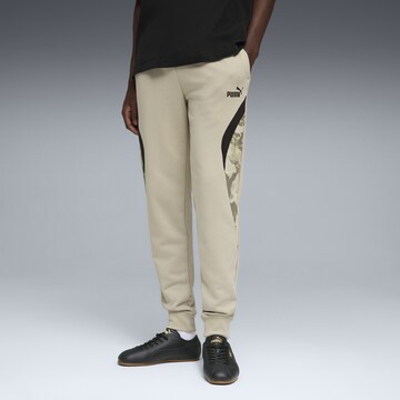 PUMA Tapered Pants 'Camo' in Beige: front