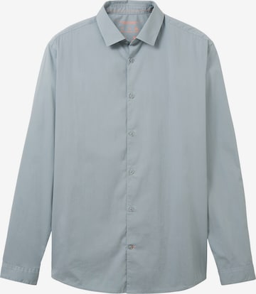 Coupe regular Chemise TOM TAILOR en gris : devant