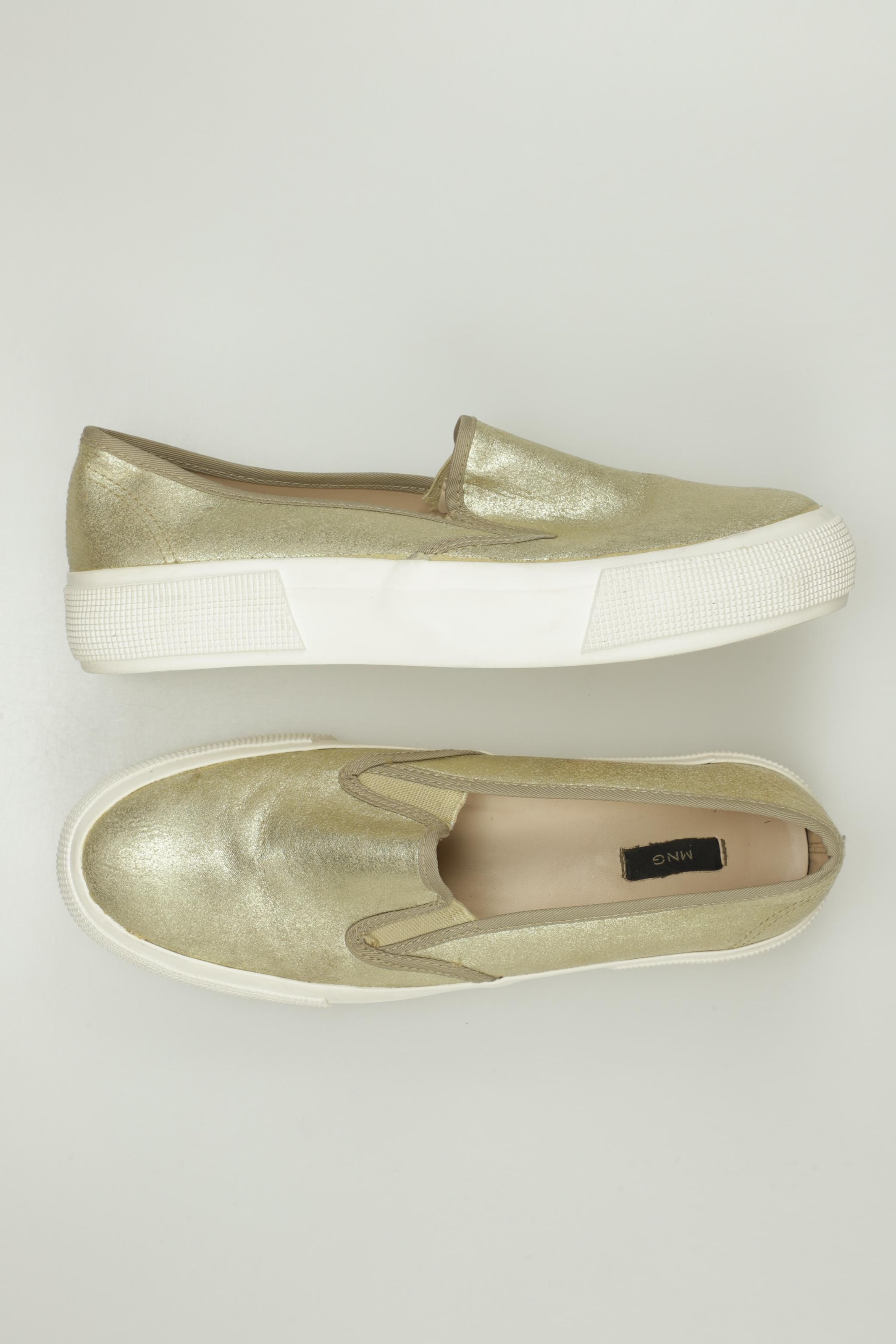 MANGO Flats & Loafers in 39 in Gold: front