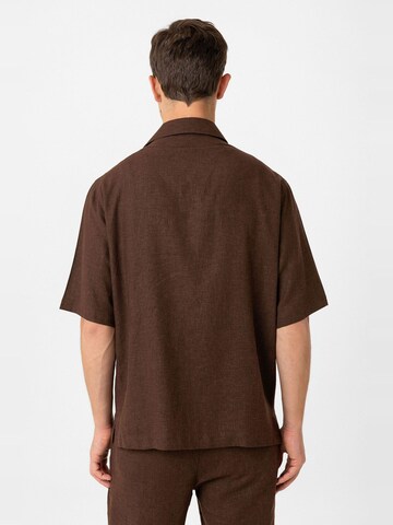 Antioch Regular fit Button Up Shirt 'Keith' in Brown